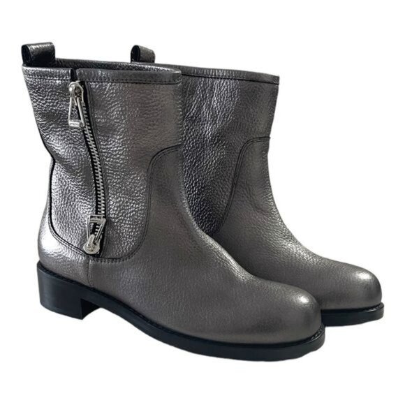 Jimmy Choo Leather Motorcycle Boots - Picture 9 of 10